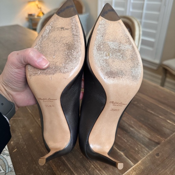 Ralph Lauren Purple Label Gray Pointed-Toe Stiletto Heels - Picture 4 of 4